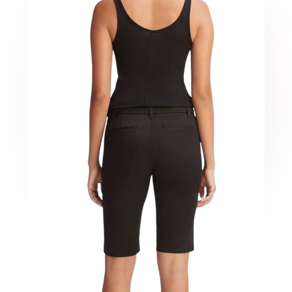 Vince New NWT Black Cotton Coin Pocket Bermuda Shorts Size 00 - Picture 2 of 7